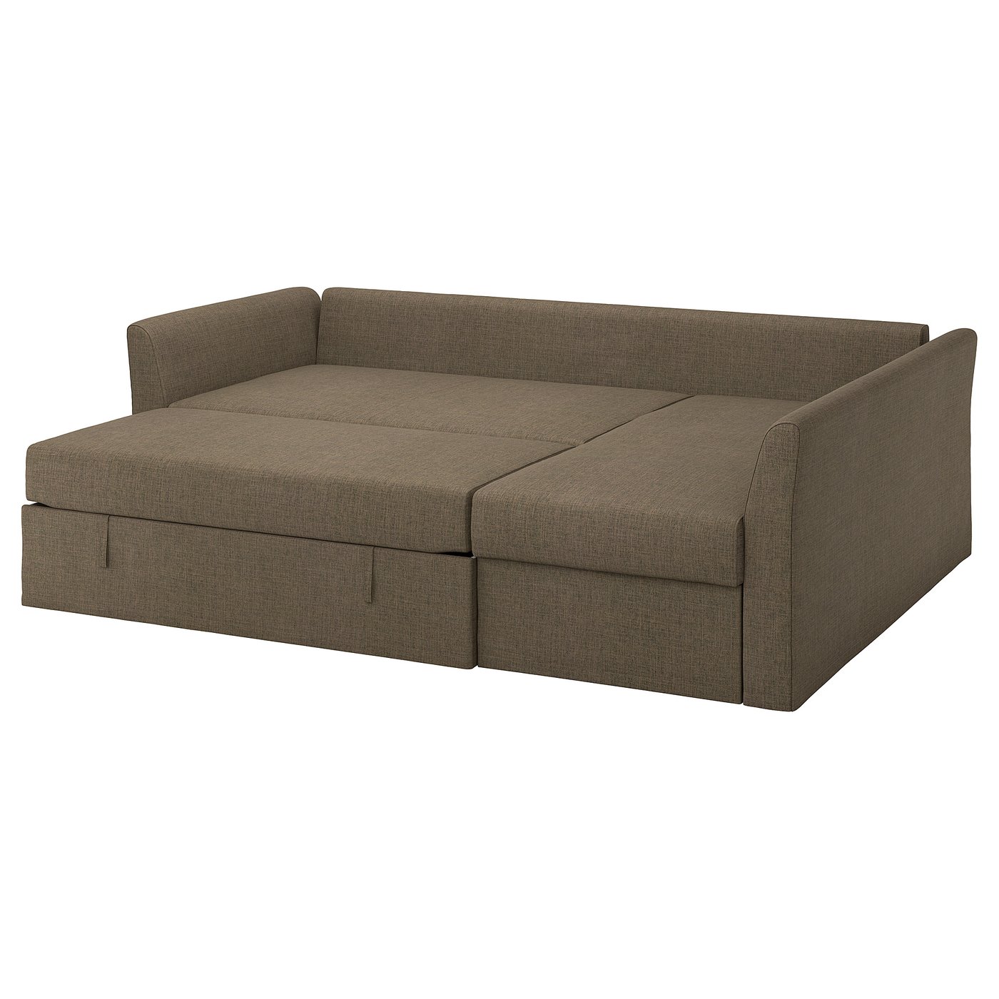 HOLMSUND corner sofa-bed, Kilanda grey-brown - IKEA Spain