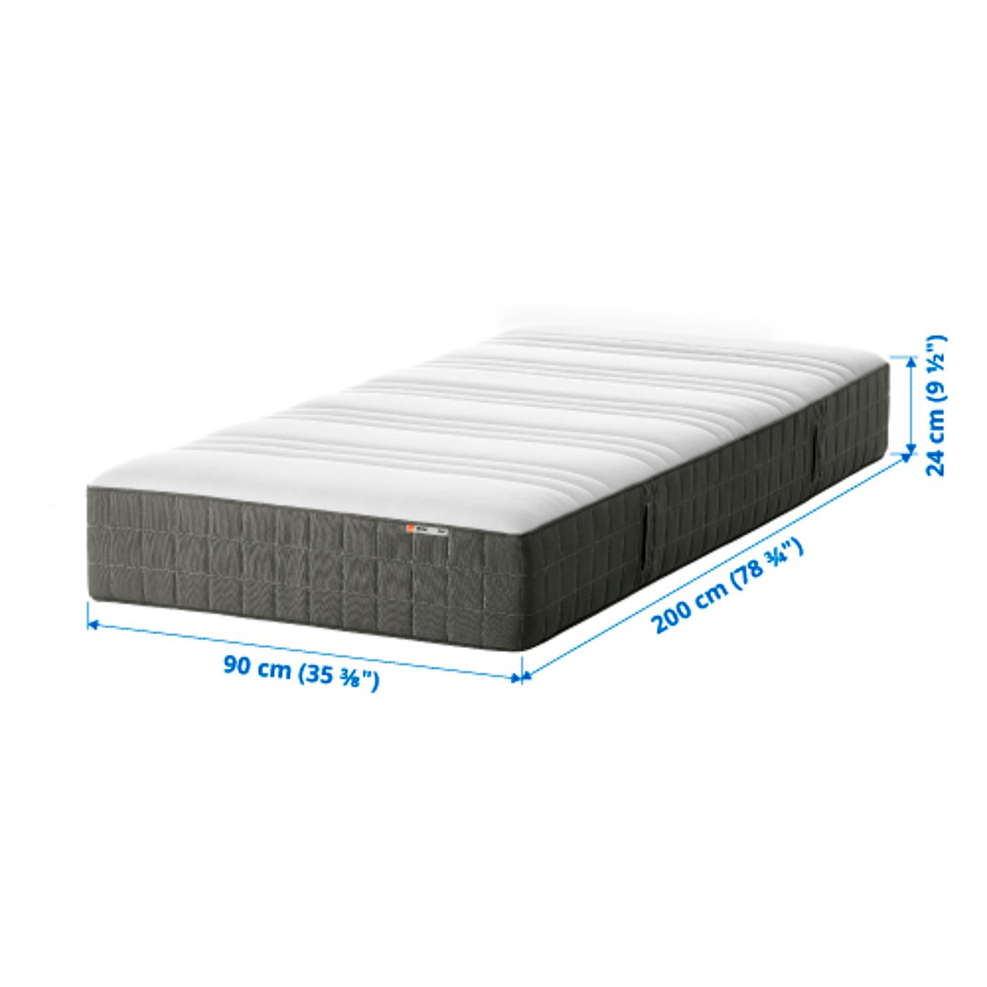 HÖVÅG Pocket sprung mattress, firm/dark 