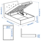 Illustration with measurements for the product: IDANÄS.