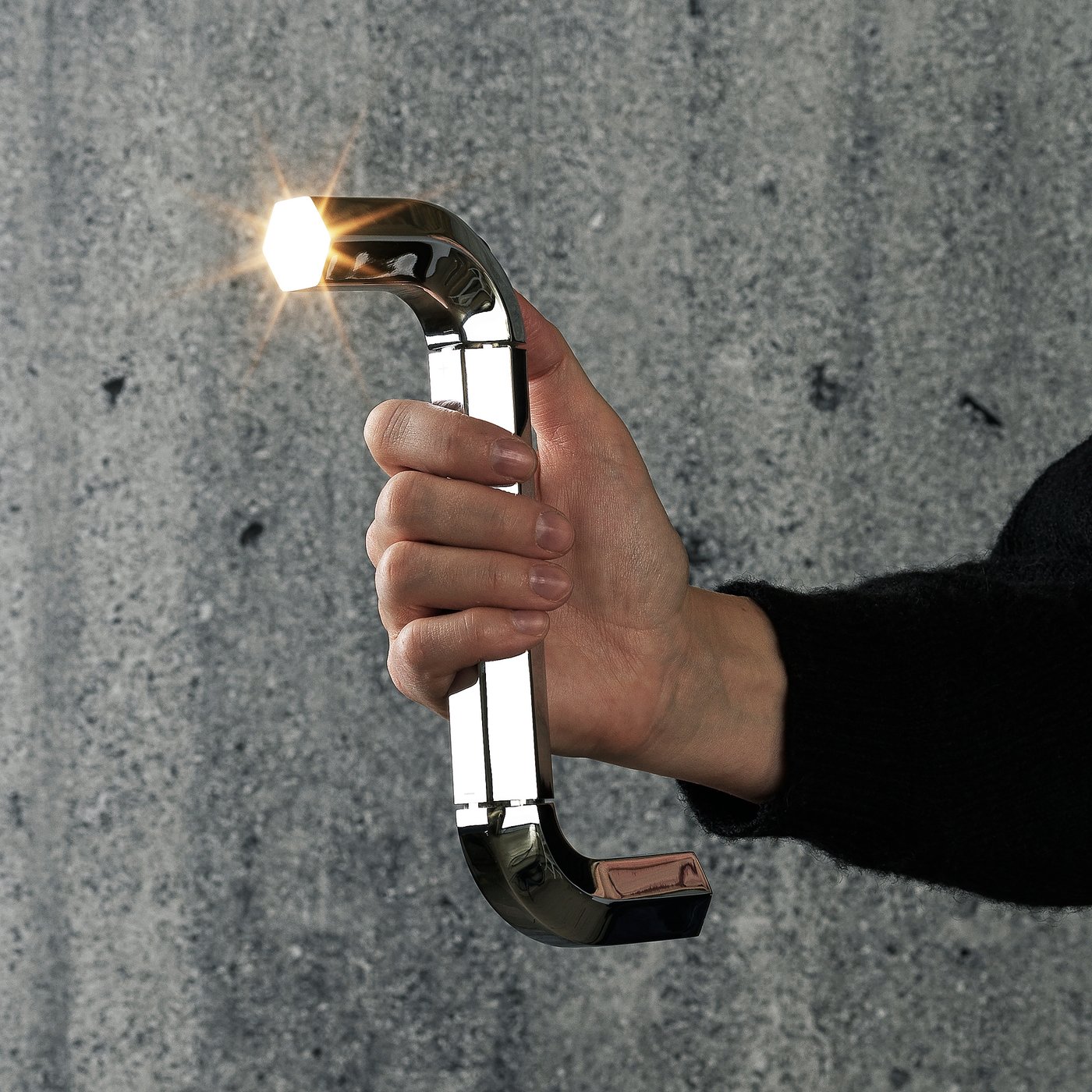 IKEA ART EVENT 2021 LED torch, allen key shaped silvercolour, 20 cm IKEA