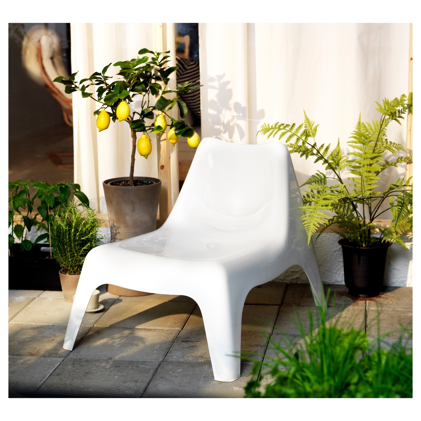 Ikea Ps Vago Easy Chair Outdoor White Ikea