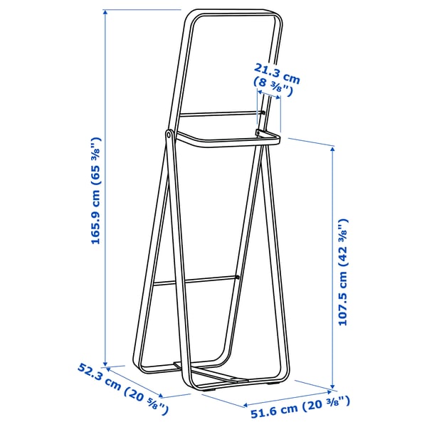 Illustration with measurements for the product: IKORNNES.
