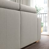 ISTABY grey sofa, large & modern, high back & adjustable headrests.