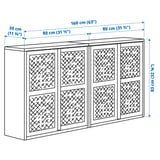 Illustration with measurements for the product: IVAR.