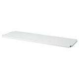 An IVAR white metal shelf. Its rectangular shape and simple design make it versatile for storage.