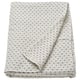 Jakobs lilja bedspread, off-white with grey stitching, 100% cotton, rectangle, foldable.