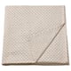 Option: JAKOBSLILJA bedspread: off-white with dark grey stitching, rectangle shape, cotton.