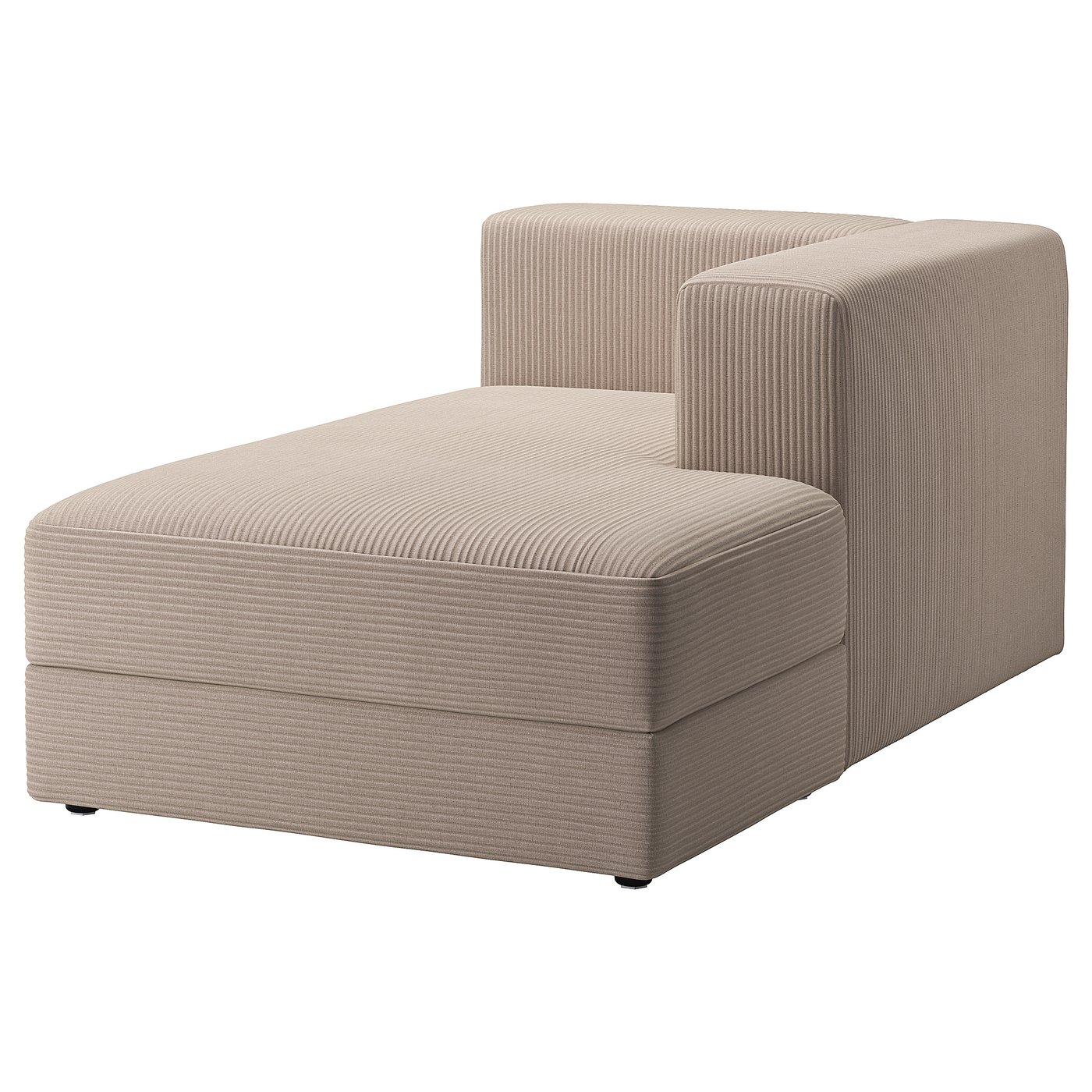 JÄTTEBO chaise longue module, right, with armrest/Samsala greybeige