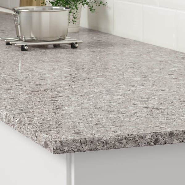 KASKER Custom made worktop grey/brown mineral effect, quartz IKEA