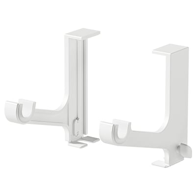 KLAMBY Curtain rod bracket, 1 pair, white