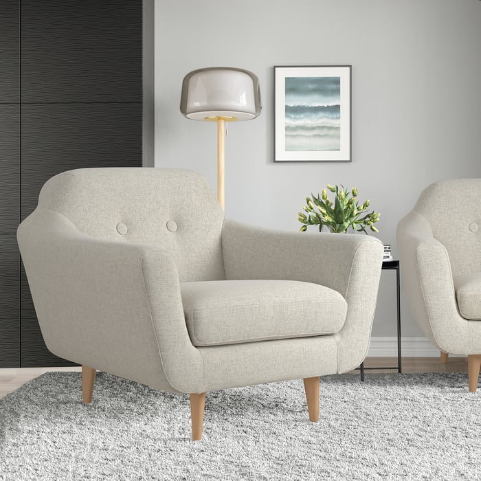 KLUBBFORS armchair, Gunnared beige IKEA Spain