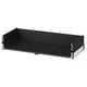 Option: A KNIVSHULT black drawer with sleek dark finish, smooth-running, and full extension functionality.