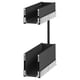 Option: KNIVSHULT dark pull-out drawer, steel, rectangular, sleek design, self-closing with smooth runners.