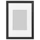 Black KNOPPÄNG picture frame with white mat, rectangular shape, simple design.