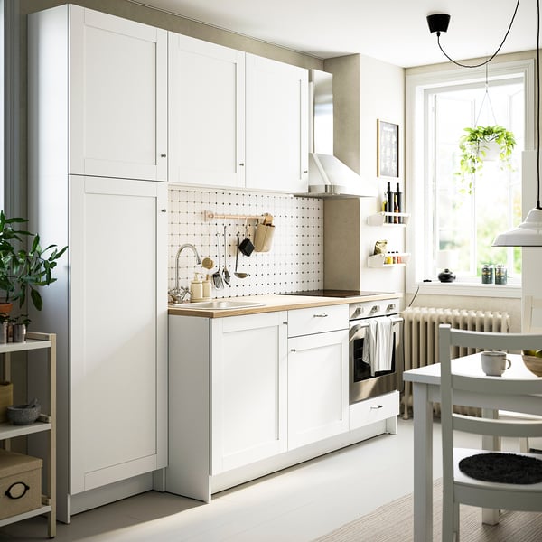 KNOXHULT Kitchen, white frame, 240x61x220 cm