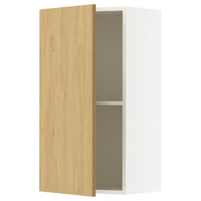 KNOXHULT wall cabinet, light wood, rectangular, two shelves, easy access.
