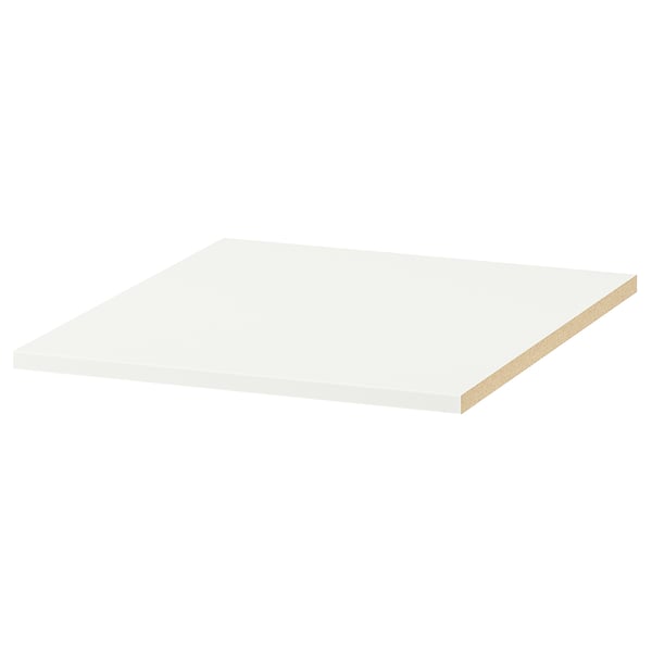 KOMPLEMENT white shelf, minimalist, rectangular, particleboard, adjustable design.