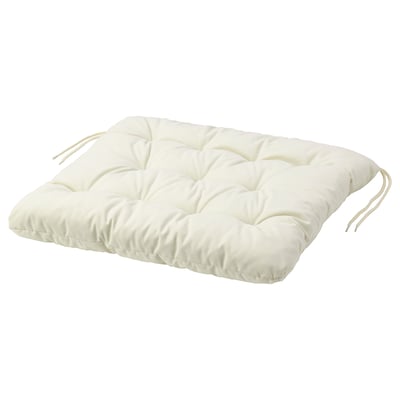 Kuddrna cushion, white, rectangular with ties, polyester cover, foam filling.