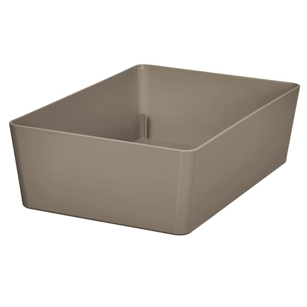 KUGGIS box, beige, plastic, rectangular, simple design, perfect for storage.