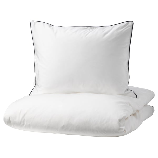 Kungsblomma Quilt Cover And 2 Pillowcases White Grey Ikea