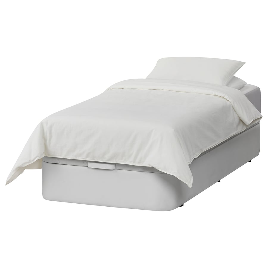 KVITSÖY upholstered ottoman bed, Bomstad white, 105x190 cm IKEA Spain