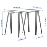 Illustration with measurements for the product: LAGKAPTEN.