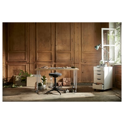 LAGKAPTEN Table top, white stained oak effect, 120x60 cm
