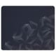 Black rectangular gaming mouse pad with white geometric patterns.