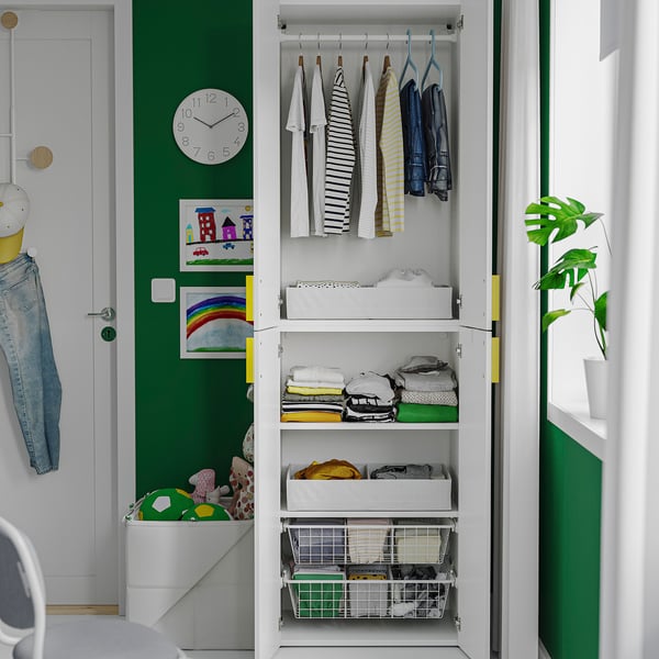 LASTARE Storage combination, white, 60x42x200 cm