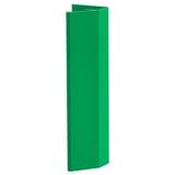 Image depicts a green LÄTTHET handle in a sleek, vertical design, made from recycled aluminum.