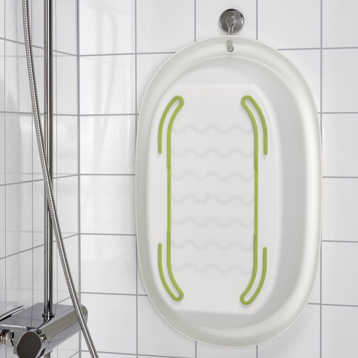 LÄTTSAM baby bath, white/green IKEA Spain