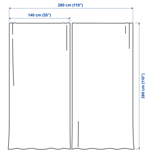 Illustration with measurements for the product: LENDA.