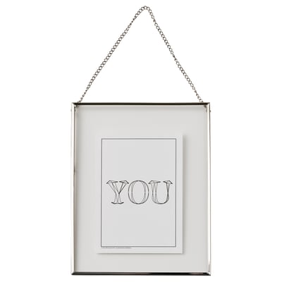 LERBODA silver picture frame, standing, clear, modern, minimalist design, you art.