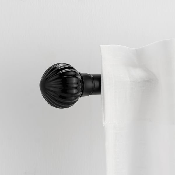 LERBRONIA Finials, 1 pair, black/ceramic