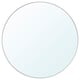 Option: This image shows a LINDBYN round mirror in silver with a sleek aluminum frame.