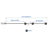 Illustration with measurements for the product: LIVSÅR.