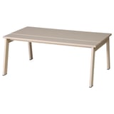Beige LJUNGSBRO multi-use table: coffee, dining, desk with sturdy legs.