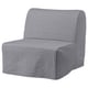 Lycksele chair-bed, gray, padded, transforms into a bed, stylish design.