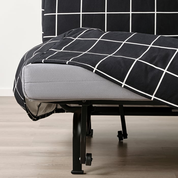 LYCKSELE MURBO 2-seat sofa-bed, Lillsele white/black - IKEA