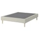 LYNGÖR Slatted mattress base, incl leg/Knisa light beige, 140x200 cm