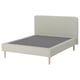 LYNGÖR Spring mattress base, incl leg and headboard/Knisa light beige, 160x200 cm