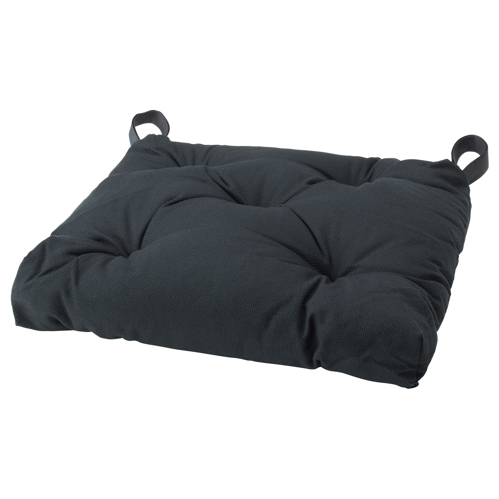 MALINDA Chair cushion, black, 40/35x38x7 cm IKEA