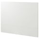 Option: A white MALM headboard. Its flat, rectangular, and modern in design, made from particle and fiberboard with a coated finish.