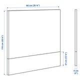 Illustration with measurements for the product: MALM.