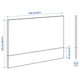 Illustration with measurements for the product: MALM.