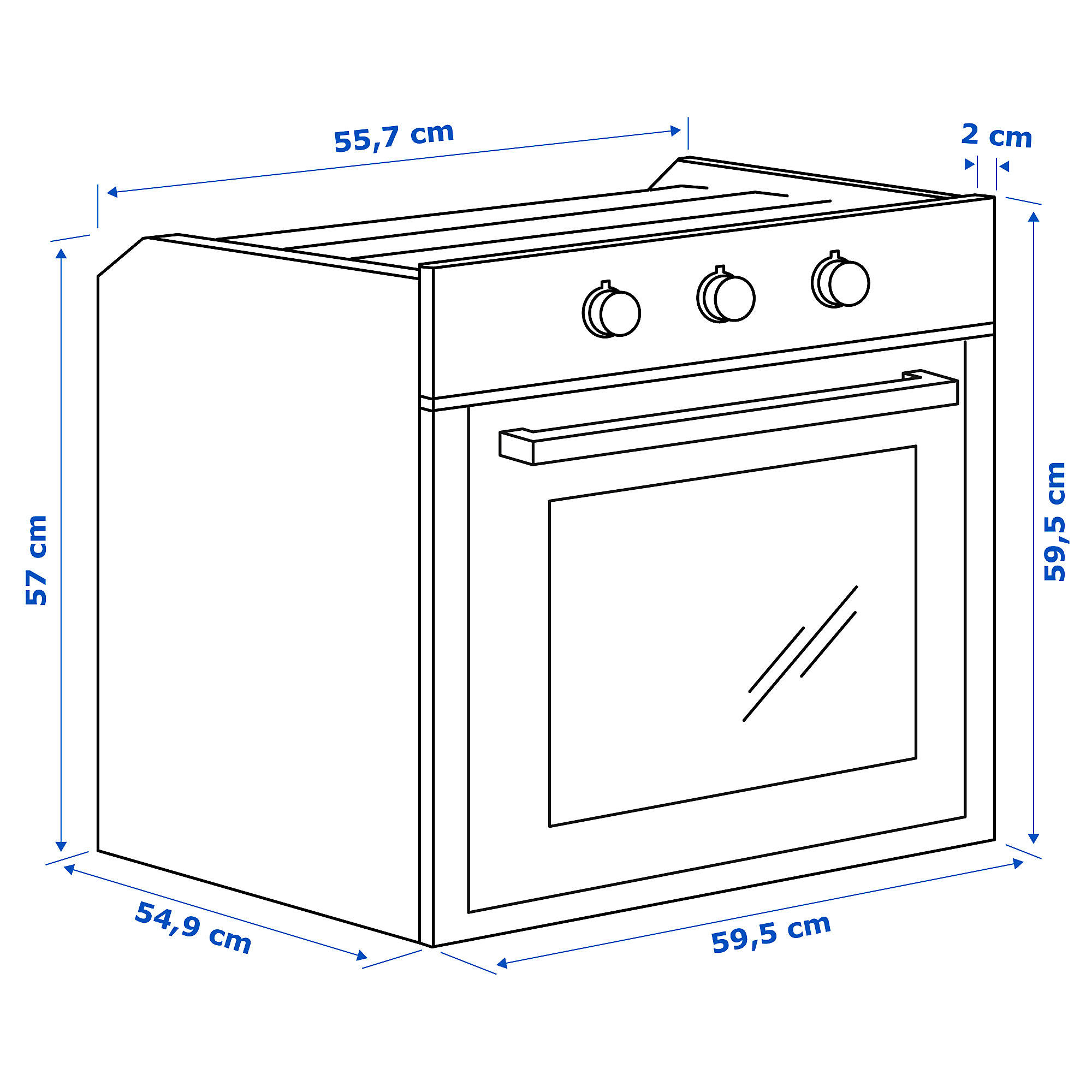 MATÄLSKARE Forced air oven, stainless steel colour IKEA
