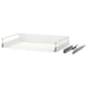 Option: MAXIMERA pull-out drawer, white, melamine & steel, rectangular, minimalistic design.