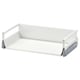 Option: MAXIMERA white drawer, sleek modern design, sturdy steel runners, melamine bottom, ideal for organized storage.