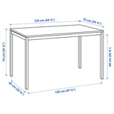 Illustration with measurements for the product: MELLTORP.