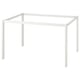 Option: A white metallic MELLTORP table base, rectangular, with four legs.